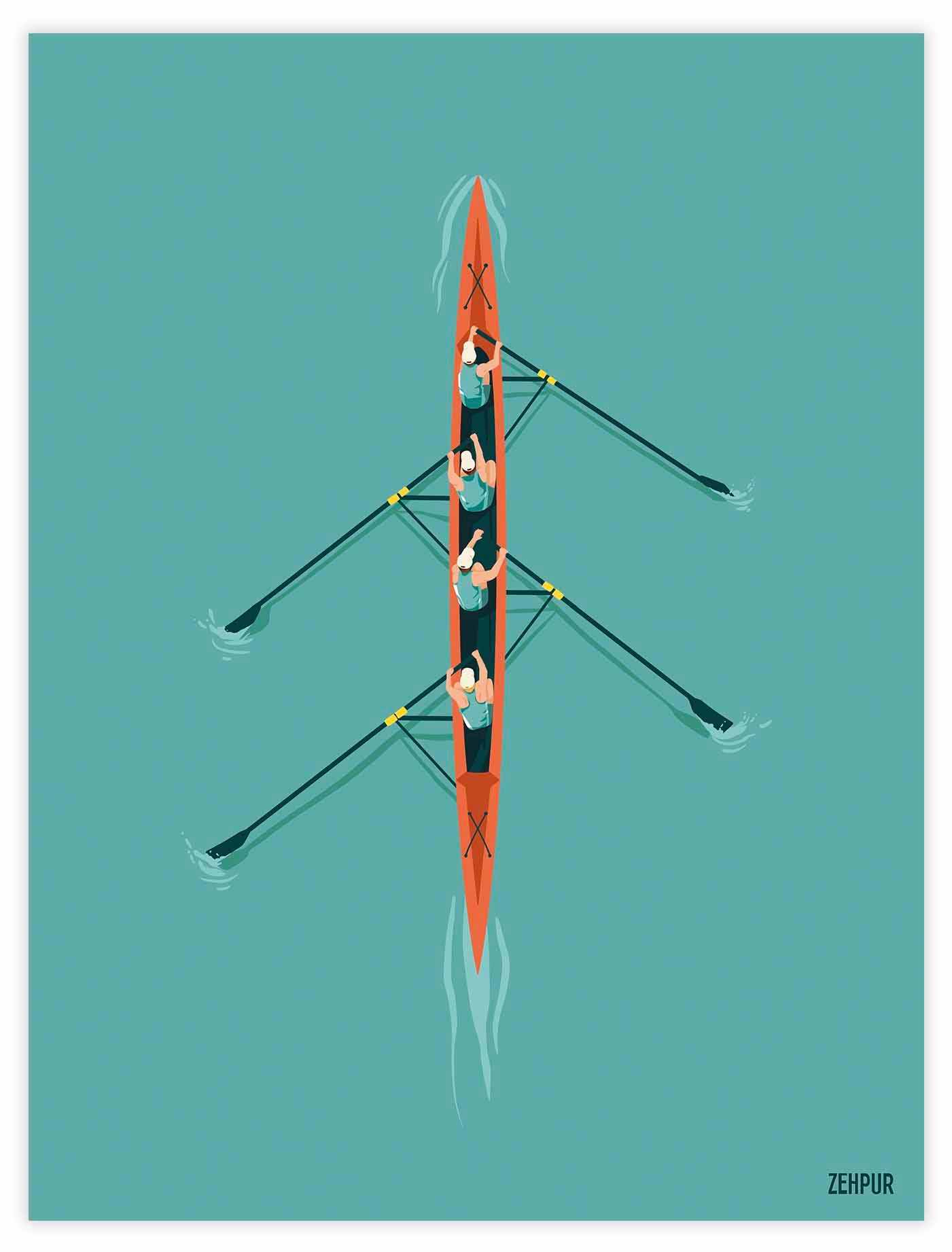 Rowing poster | Discover our sport posters | Zehpur